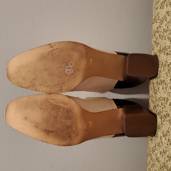 Bandolino Cream and Brown Leather Oxfords Size 7.5 - Picture 9 of 11